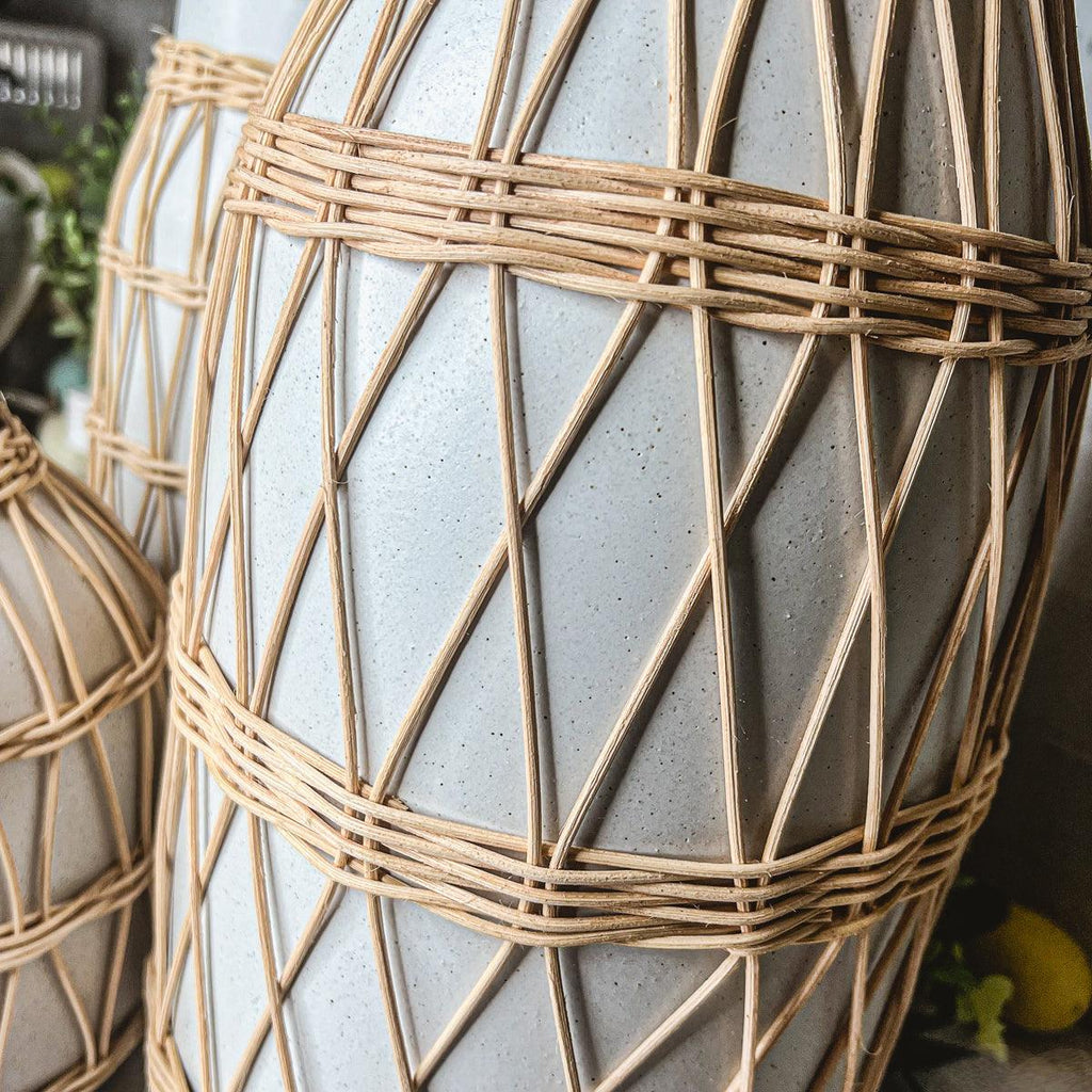 Madison Willow Vase Set – Handwoven Willow & Ceramic Decorative Vases