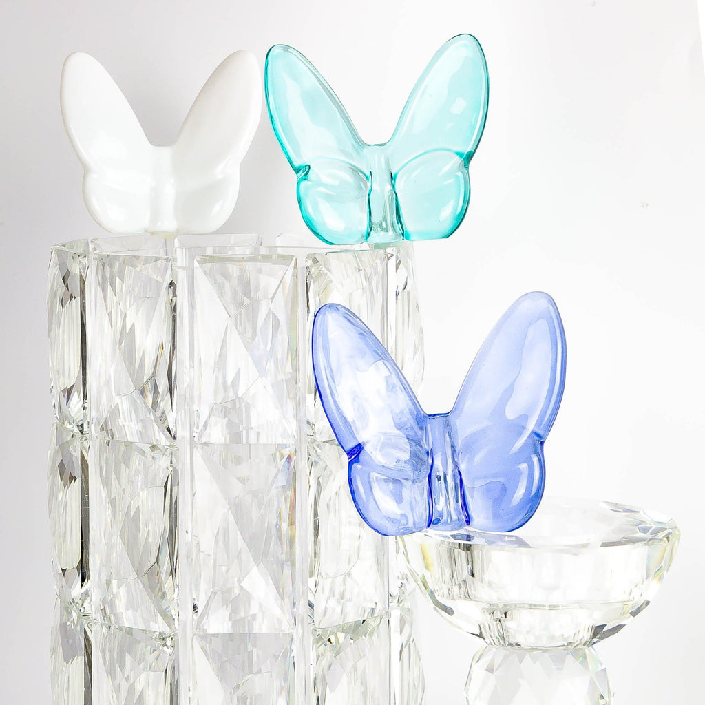 Le Mariposa Crystal Butterfly Figurine in Turquoise