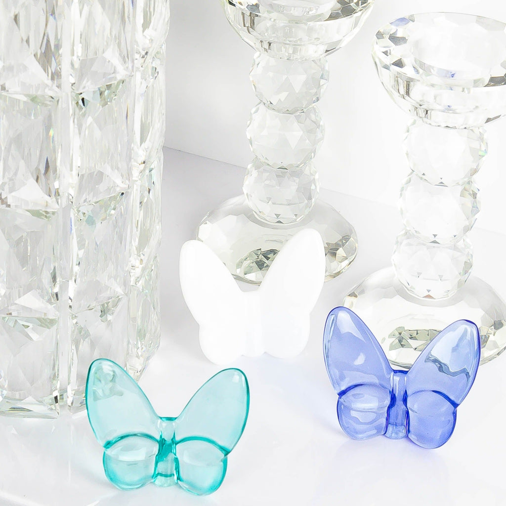 Le Mariposa Crystal Butterfly Figurine in Turquoise