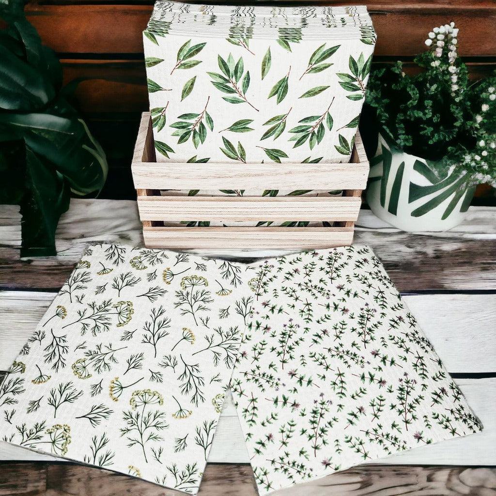 Herb Garden Biodegradable Kitchen Cloth – Eco-Friendly Multipurpose Cleaning Cloth