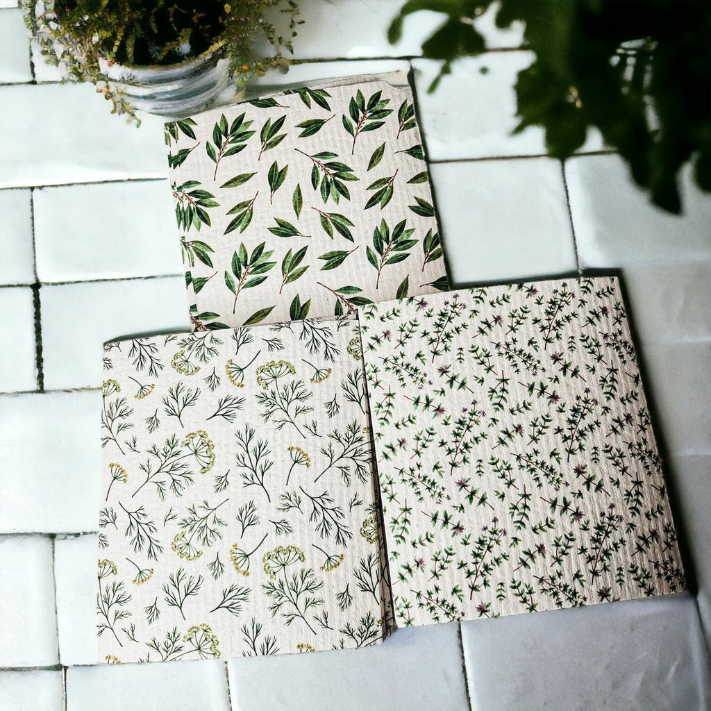 Herb Garden Biodegradable Kitchen Cloth – Eco-Friendly Multipurpose Cleaning Cloth