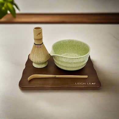 5-Piece Matcha Whisk Set | Bamboo Tea Ritual Kit with Display Board
