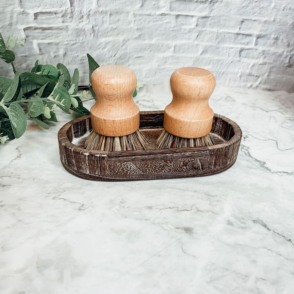 Natural Sisal Cleaning Brush – Beech Wood Eco-Friendly Kitchen Scrubber