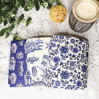 Chinoiserie Biodegradable Kitchen Cloth – Eco-Friendly Multipurpose Cleaning Cloth
