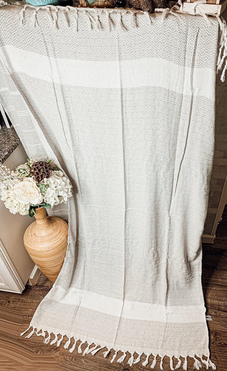 Haley Diamond Turkish Cotton Towel – Jacquard Diamond or Stripe Design (200 GSM)