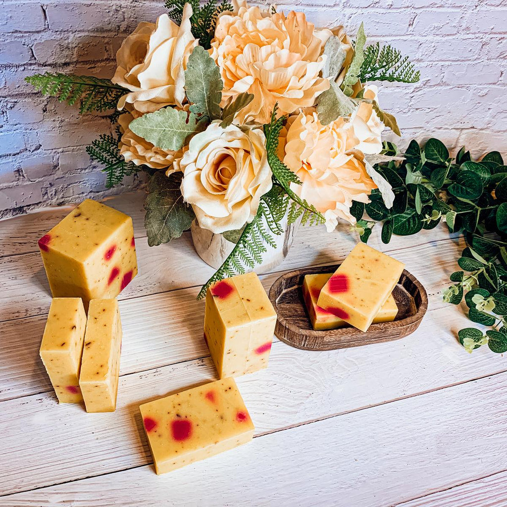 Honeysuckle Rose Petals Soap Bar – Floral Artisan Cold Process (4.5 oz)