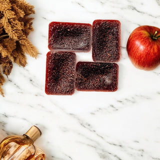Natural XL Apple Bourbon Wax Melts – Winter Evening Collection (4 Cubes)