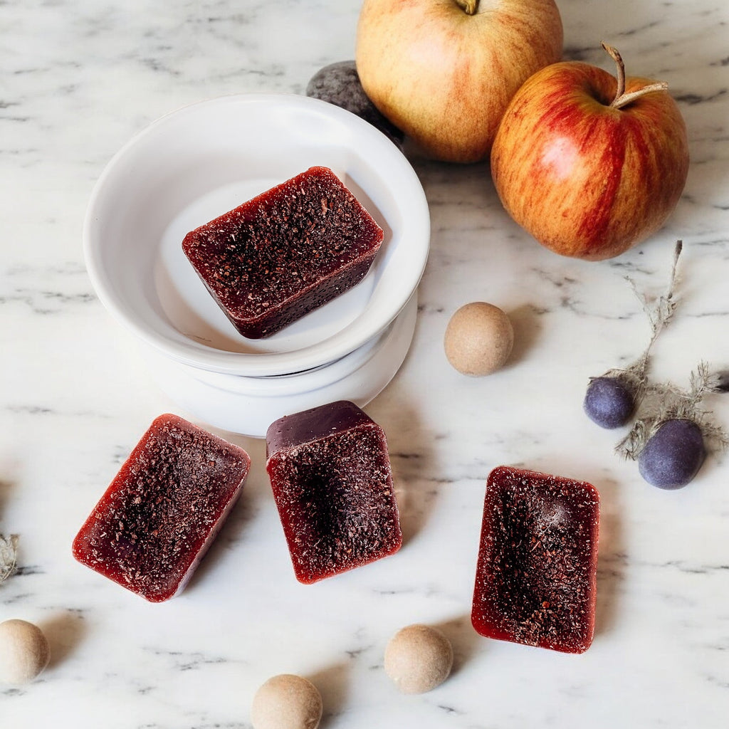 Natural XL Apple Bourbon Wax Melts – Winter Evening Collection (4 Cubes)