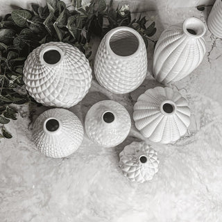 Whitney Artisan White Ceramic Vases – Sculptural Collection