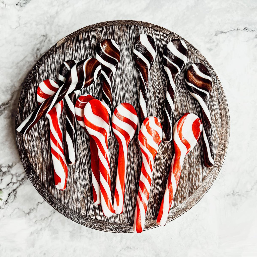 Holiday Edible Sugar Spoons – Peppermint, Cinnamon or Hot Cocoa (Set of 6)