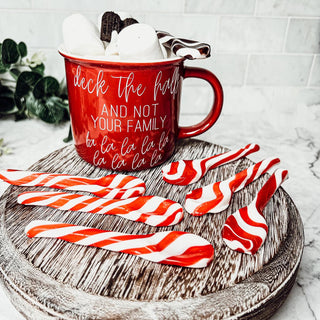 Holiday Edible Sugar Spoons – Peppermint, Cinnamon or Hot Cocoa (Set of 6)