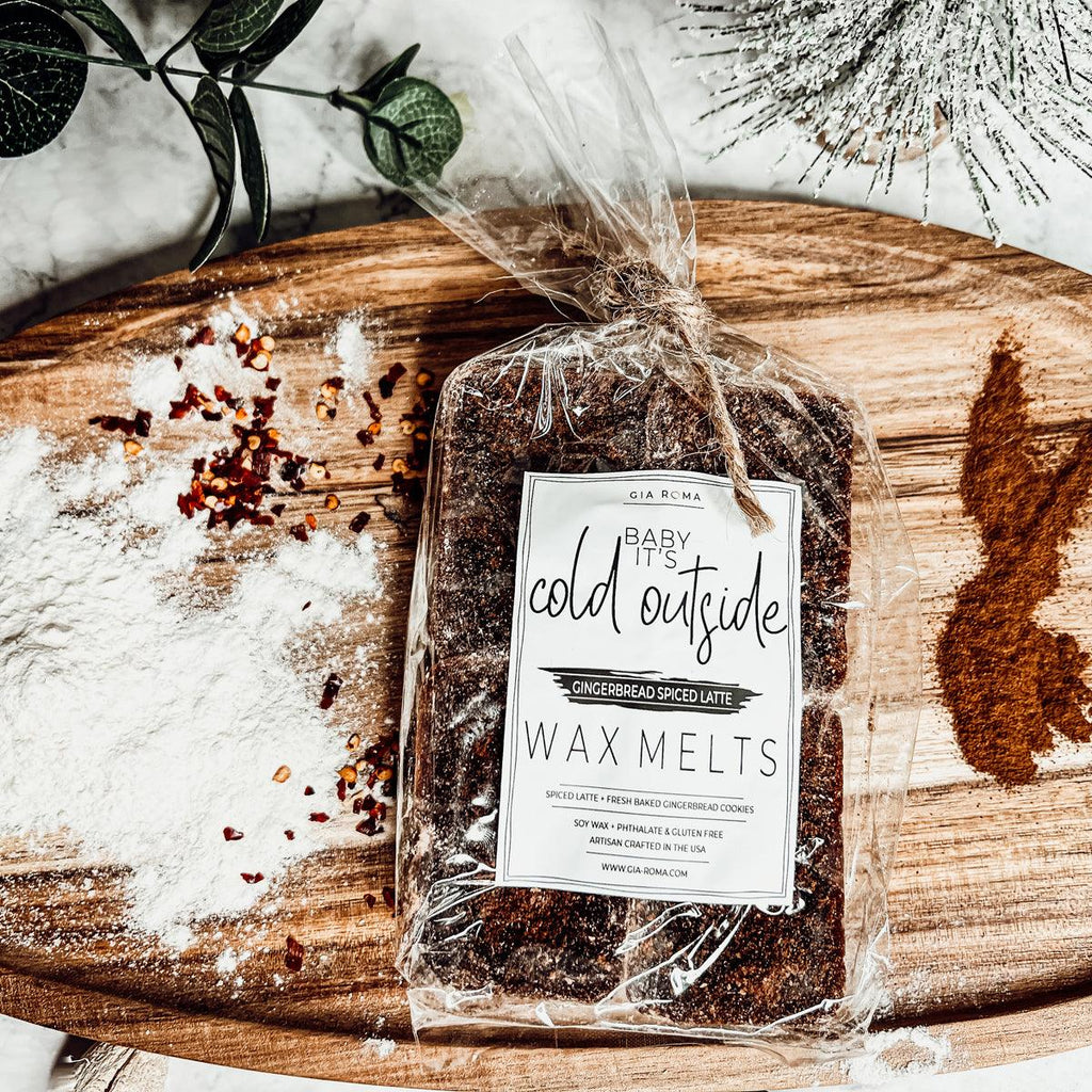 Natural XL Gingerbread Spiced Latte Wax Melts – Baby It’s Cold Collection (4 Cubes)