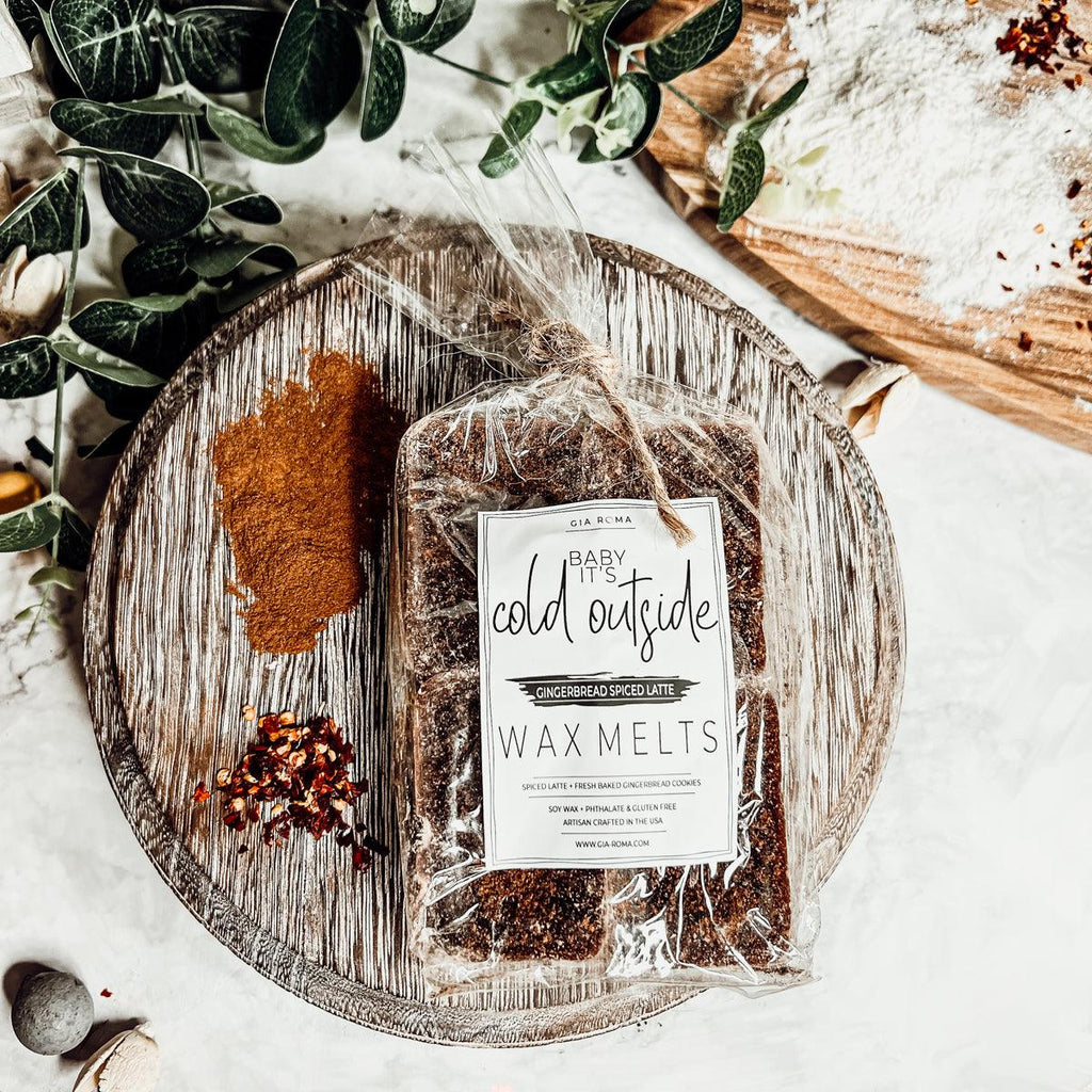 Natural XL Gingerbread Spiced Latte Wax Melts – Baby It’s Cold Collection (4 Cubes)