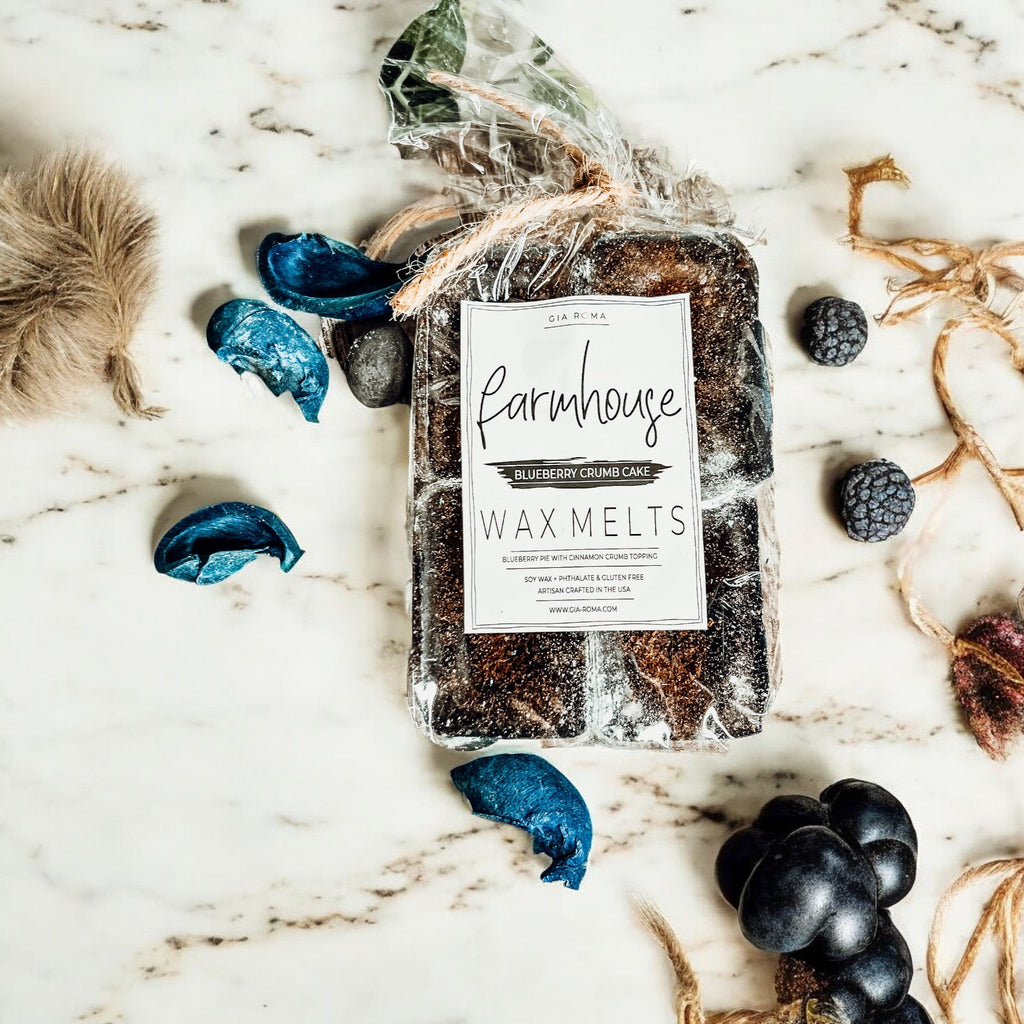 Natural XL Blueberry Crumb Wax Melts – Farmhouse Bakery Fragrance (4 Cubes)