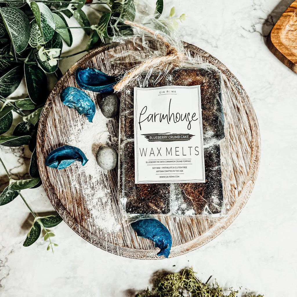 Natural XL Blueberry Crumb Wax Melts – Farmhouse Bakery Fragrance (4 Cubes)
