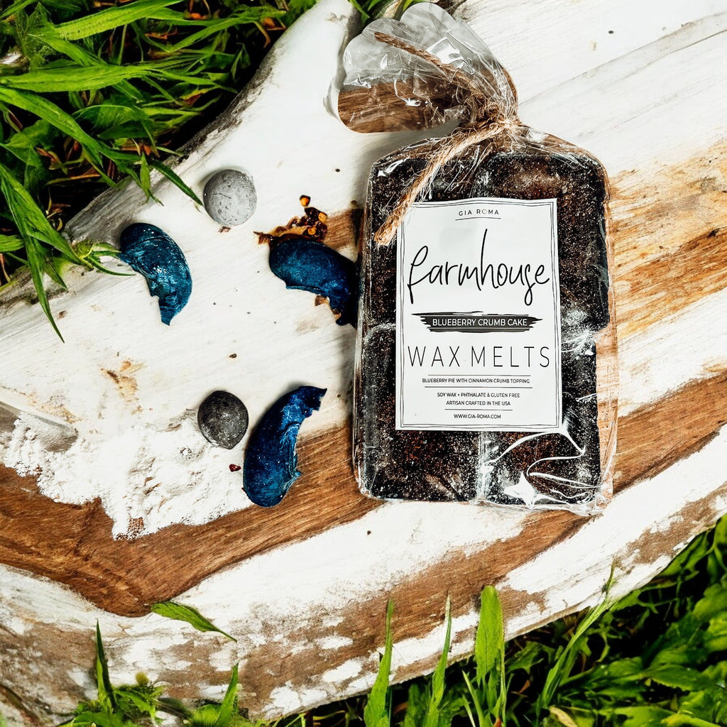 Natural XL Blueberry Crumb Wax Melts – Farmhouse Bakery Fragrance (4 Cubes)