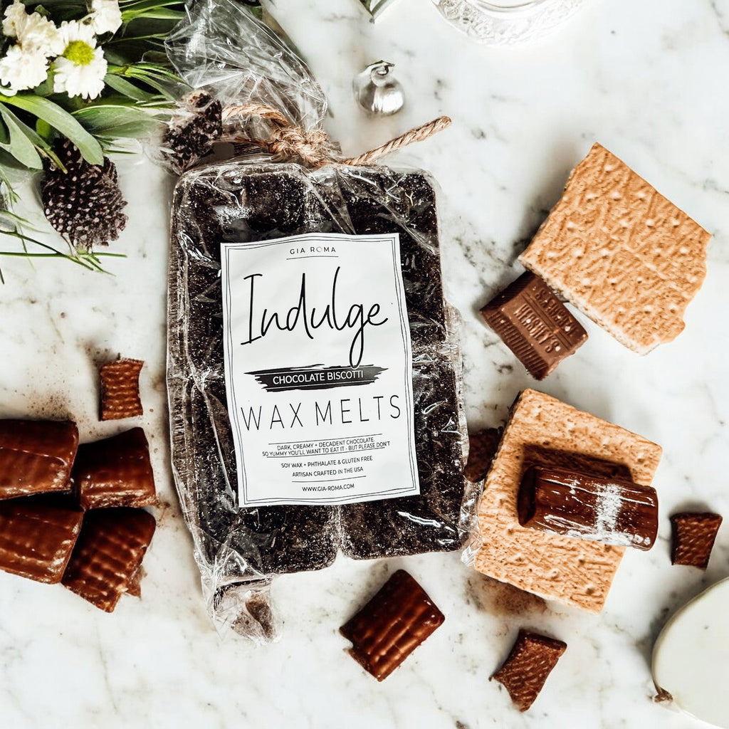 Natural XL Chocolate Biscotti Wax Melts – Rich Bakery Fragrance (4 Cubes)