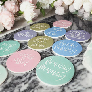 Easter & Spring Ceramic Coasters – Matte Finish Seasonal Collection (4
