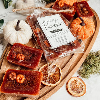 Natural XL Pumpkin Spice Wax Melts – Handcrafted Spiced Fall Fragrance (4 Cubes)
