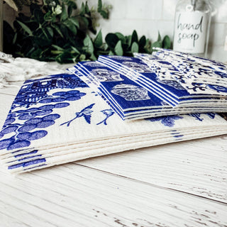Chinoiserie Biodegradable Kitchen Cloth – Eco-Friendly Multipurpose Cleaning Cloth