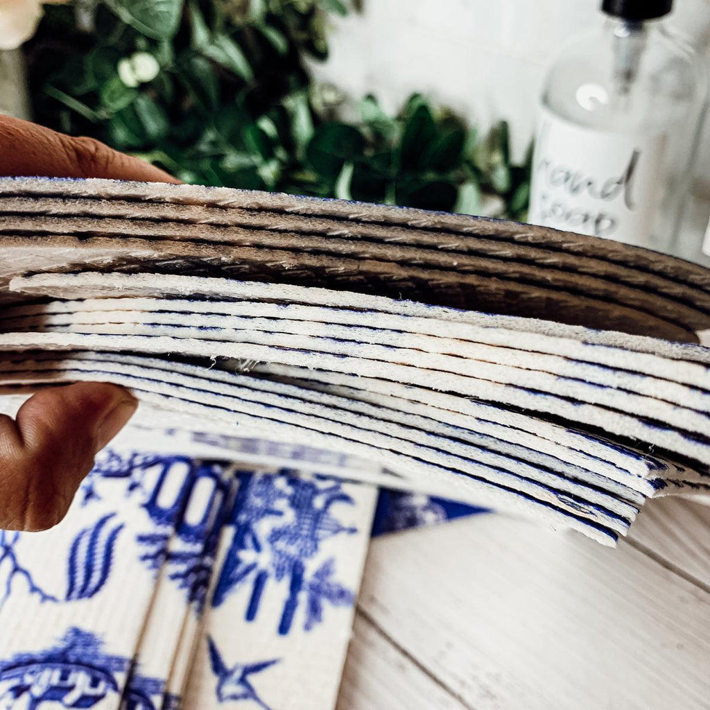 Chinoiserie Biodegradable Kitchen Cloth – Eco-Friendly Multipurpose Cleaning Cloth