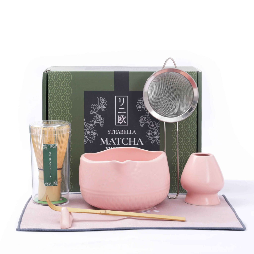 Strabella Matcha Whisk Set – Complete Bamboo & Ceramic Tea Set