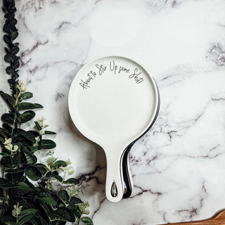 Give it a Rest Funny Spoon Rest & Wooden Spoon Set – Porcelain Kitchen Spoon Holder Gift