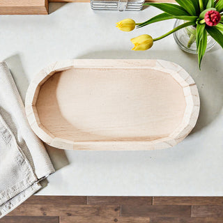 Rustic Wooden Trinket Tray – Handmade Paulownia Wood Organizer