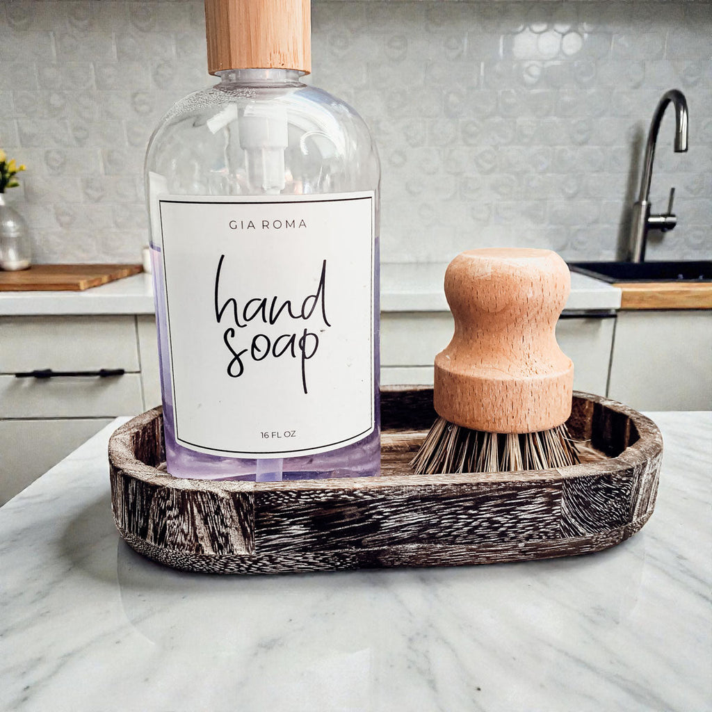 Rustic Wooden Trinket Tray – Handmade Paulownia Wood Organizer