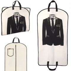 Men's Suit Garment Bag with Pocket – Cream
