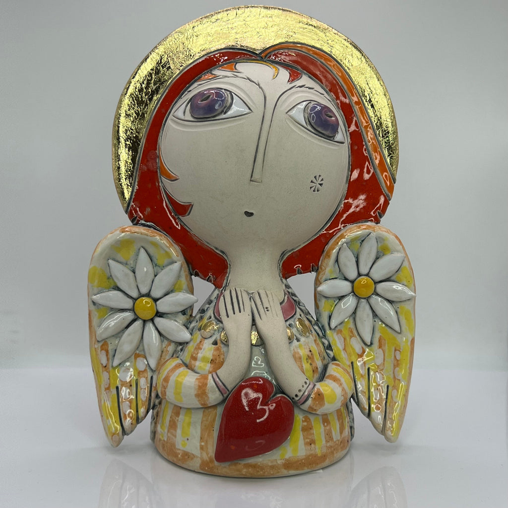 Angel of Devotion – Love Angel Ceramic Sculpture by Aram Hunanyan