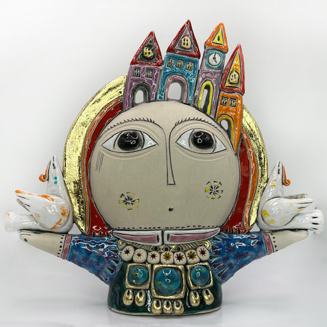 Angel of Gentle Guardianship – Love Angel Ceramic Sculpture by Aram Hunanyan