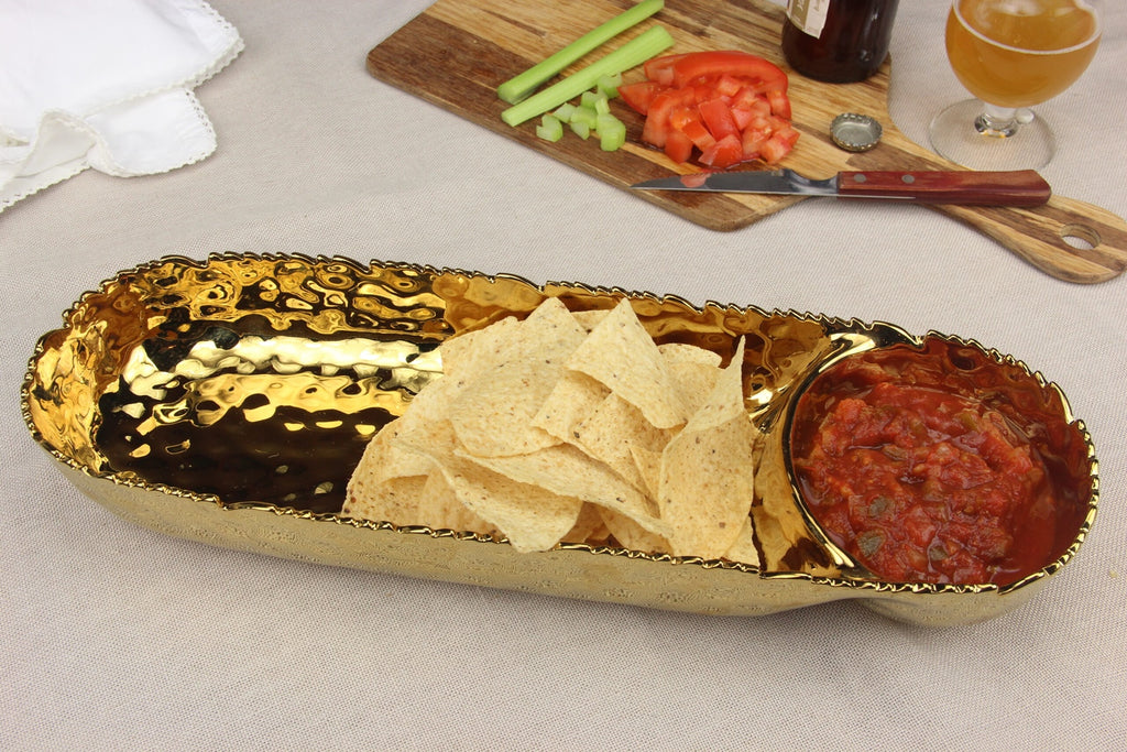 Gold Chip and Dip Dish