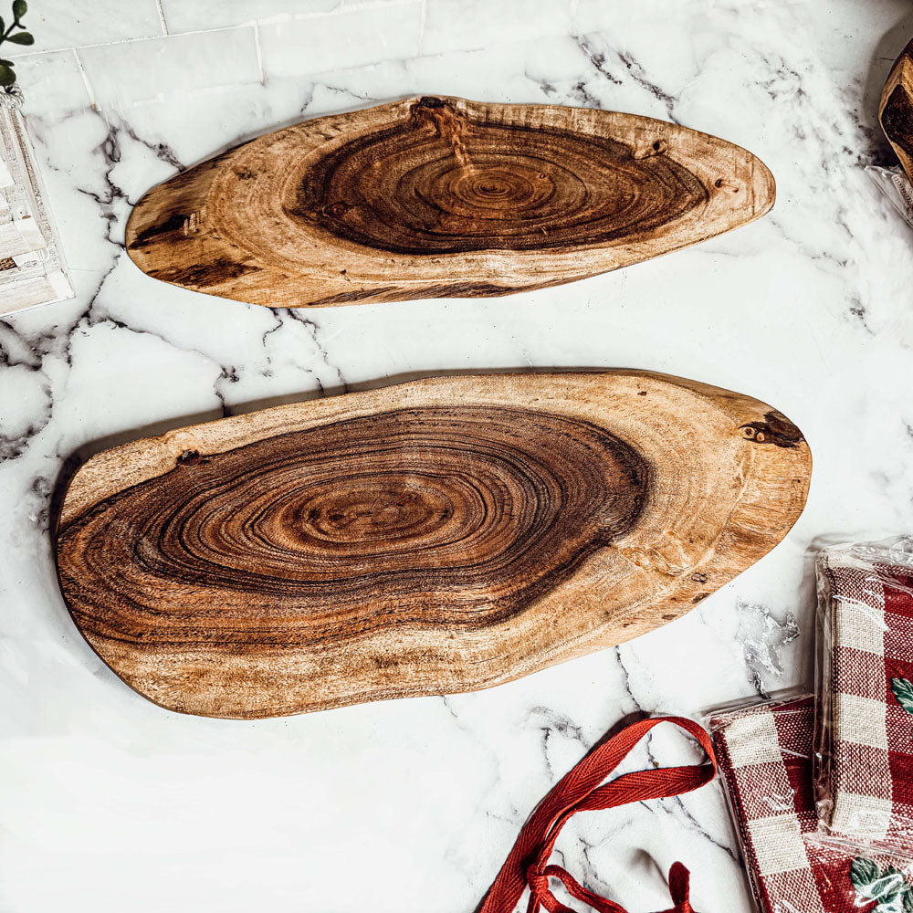 Holiday Charcuterie Board & Tartan Kitchen Towel Set – Merry or Joyful