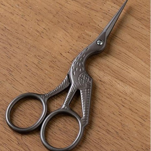 Vintage-Style Embroidery Scissors with Brocade Sheath