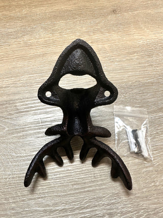 Wall-Mounted Cast Iron Deer Head Bottle Opener
