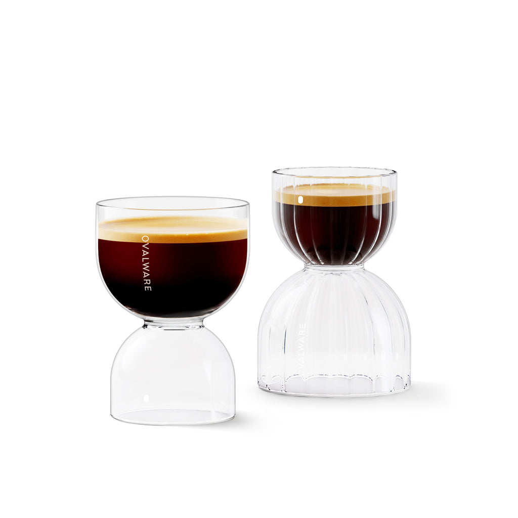Stackable Espresso Shot Glasses with Measurements – Set of 2