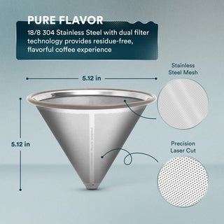 Reusable Stainless-Steel Pour-Over Coffee Filter