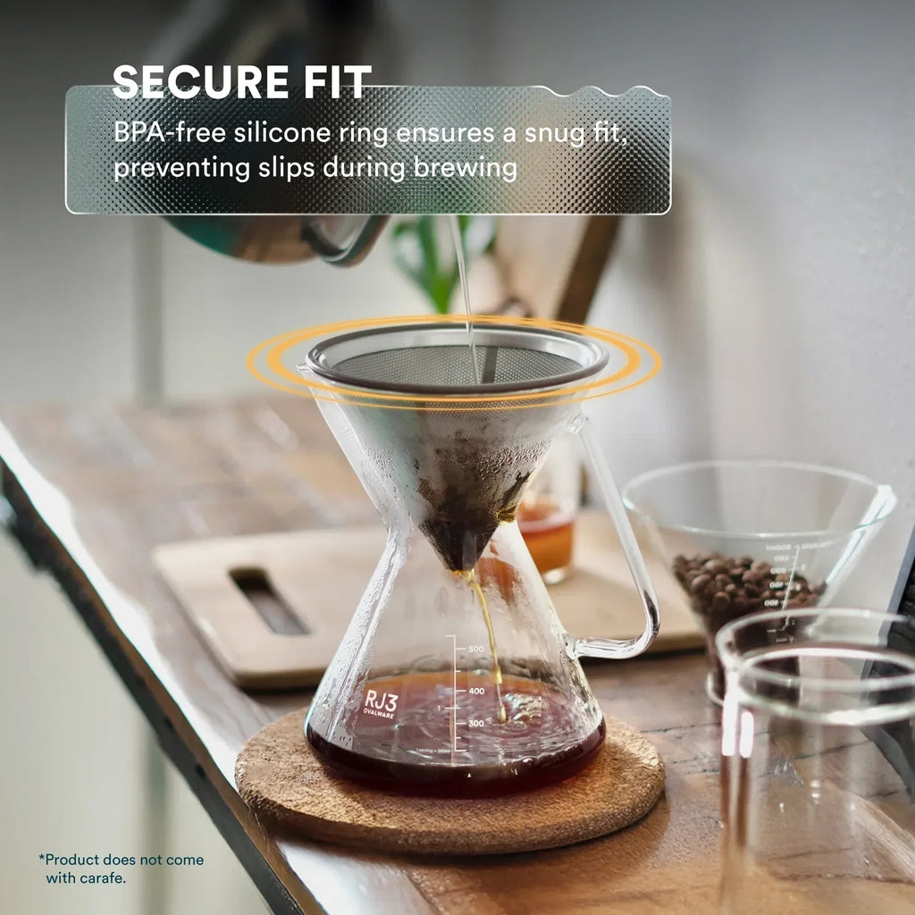 Reusable Stainless-Steel Pour-Over Coffee Filter