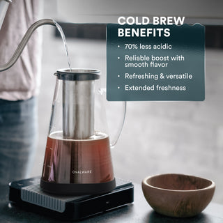 Glass Cold Brew Coffee Maker with Filter – 34 oz or 50.7 oz