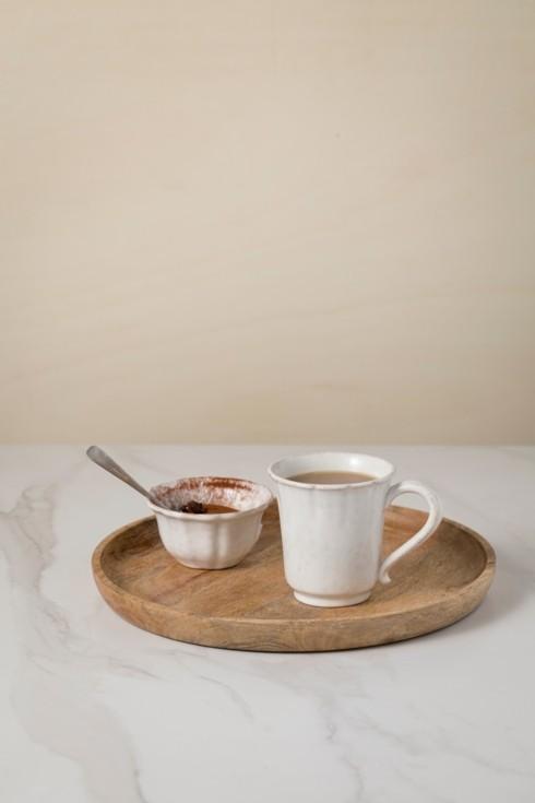 COSTA NOVA – Casafina Impressions Mug 12 oz., White / Robin’s Egg Blue – Ceramic Coffee Mug