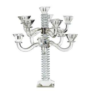 Stacked Design Crystal Candelabra