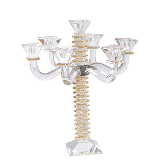 Stacked Design Crystal Candelabra