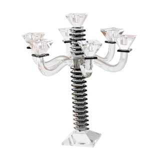 Stacked Design Crystal Candelabra