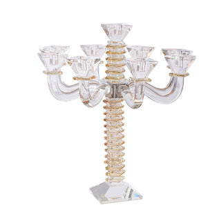 Stacked Design Crystal Candelabra
