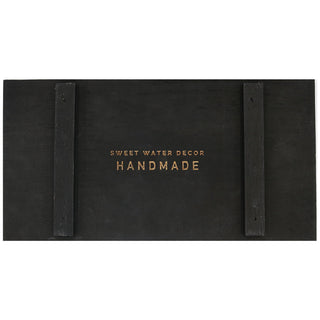 Black Rectangular Wood Tray