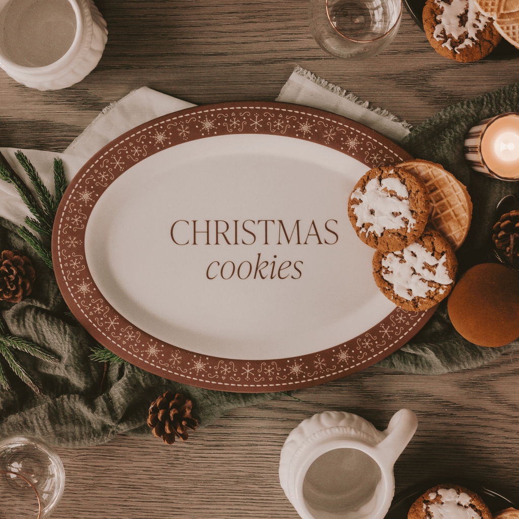 Gingerbread Christmas Cookie Serving Tray