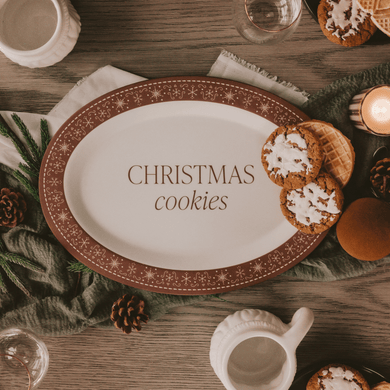 Gingerbread Christmas Cookie Serving Tray