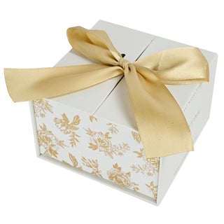 Gold Delft Ceramic Trinket Box with Lid