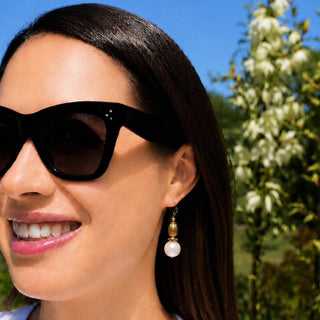 Faux Pearl & Bead Drop Earrings